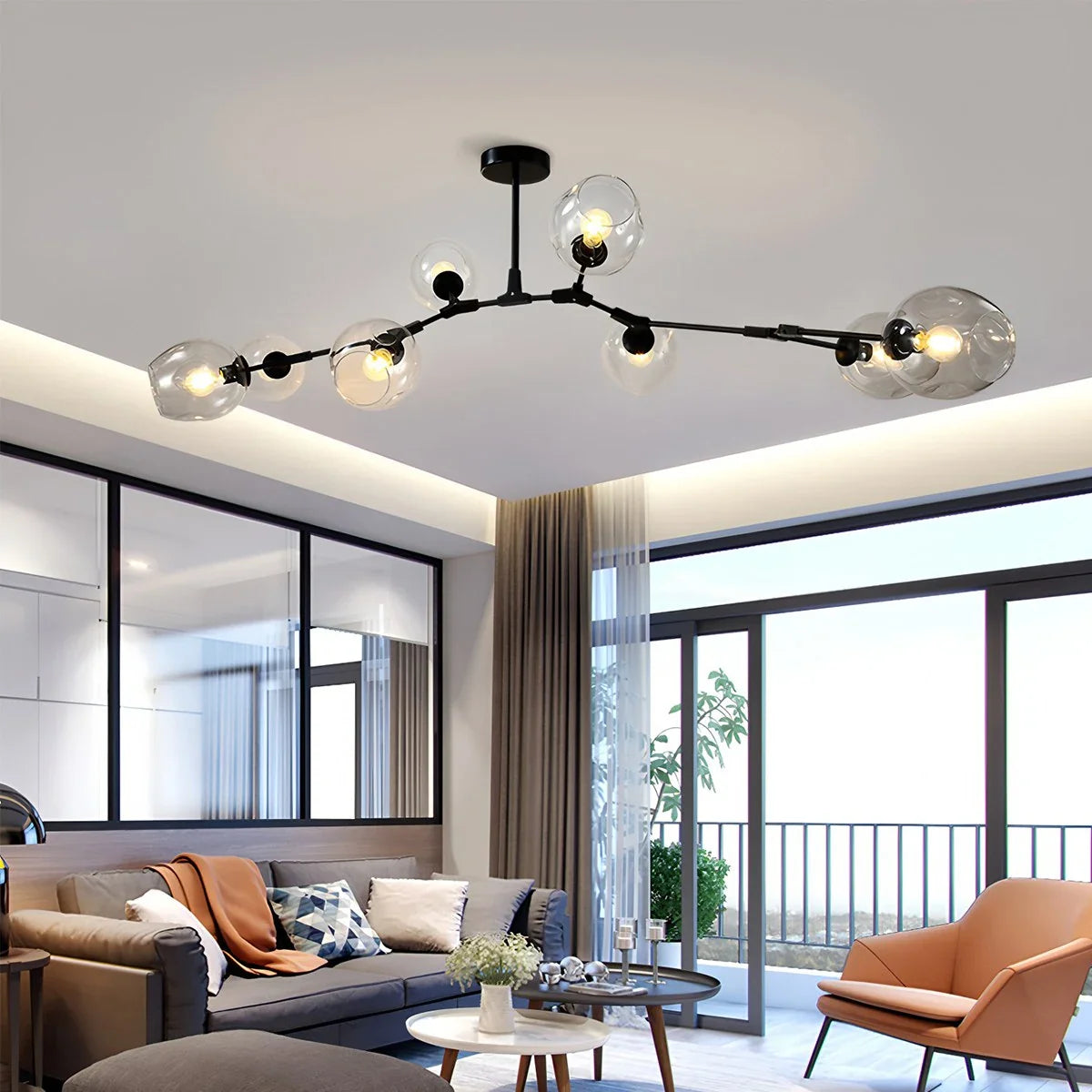 Freya Modern Glass Chandelier