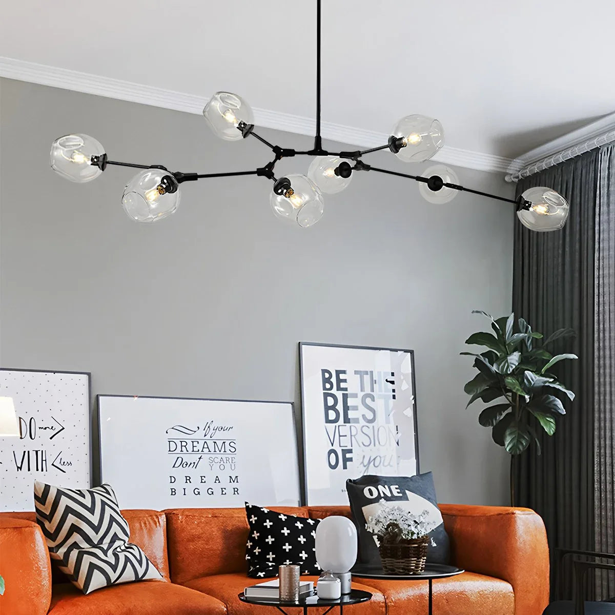 Freya Modern Glass Chandelier