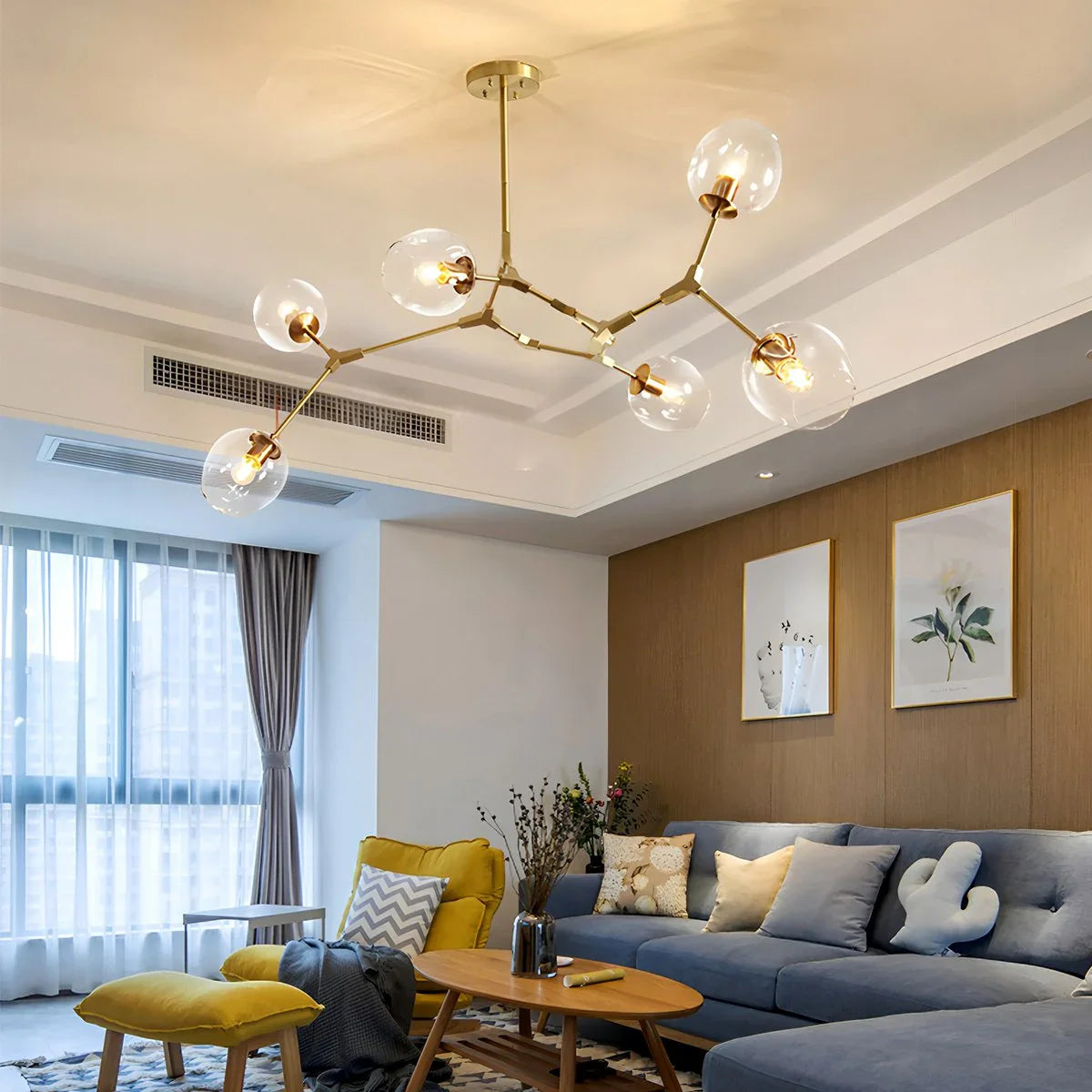 Freya Modern Glass Chandelier