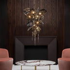 Kallisto Sculptural Glass Chandelier for Dining Room