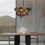Kallisto Sculptural Glass Chandelier for Dining Room
