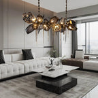 Kallisto Sculptural Glass Chandelier for Dining Room