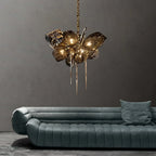 Kallisto Sculptural Glass Chandelier for Dining Room