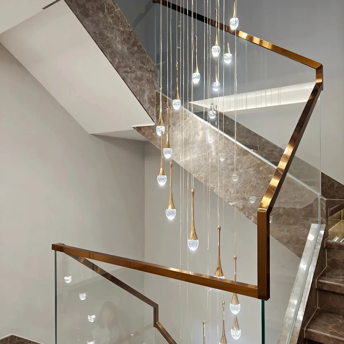 Luxury Water Drop Pendant Chandelier for Living Room