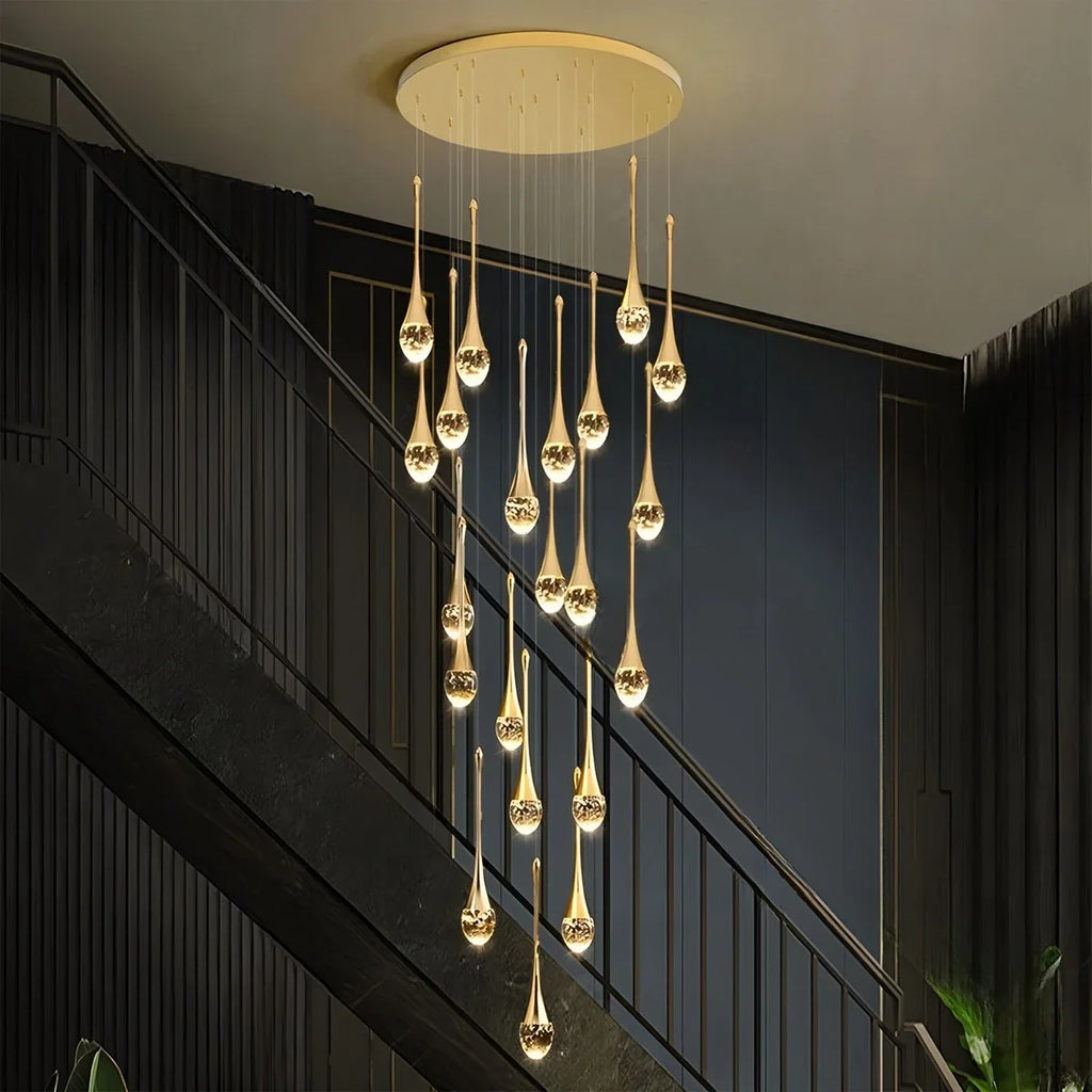 Luxury Water Drop Pendant Chandelier for Living Room