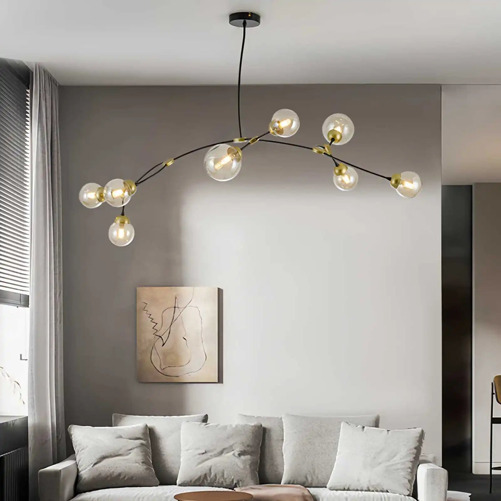 Minimalist Sputnik Globe Glass Chandelier