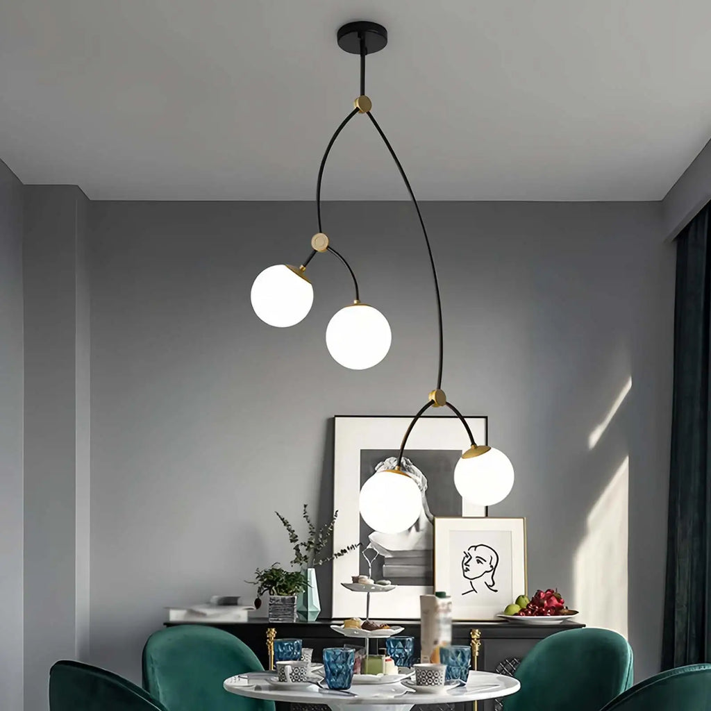 Minimalist Sputnik Globe Glass Chandelier