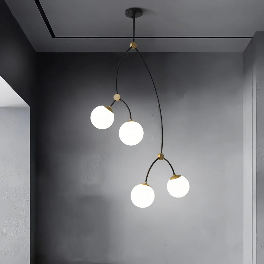 Minimalist Sputnik Globe Glass Chandelier
