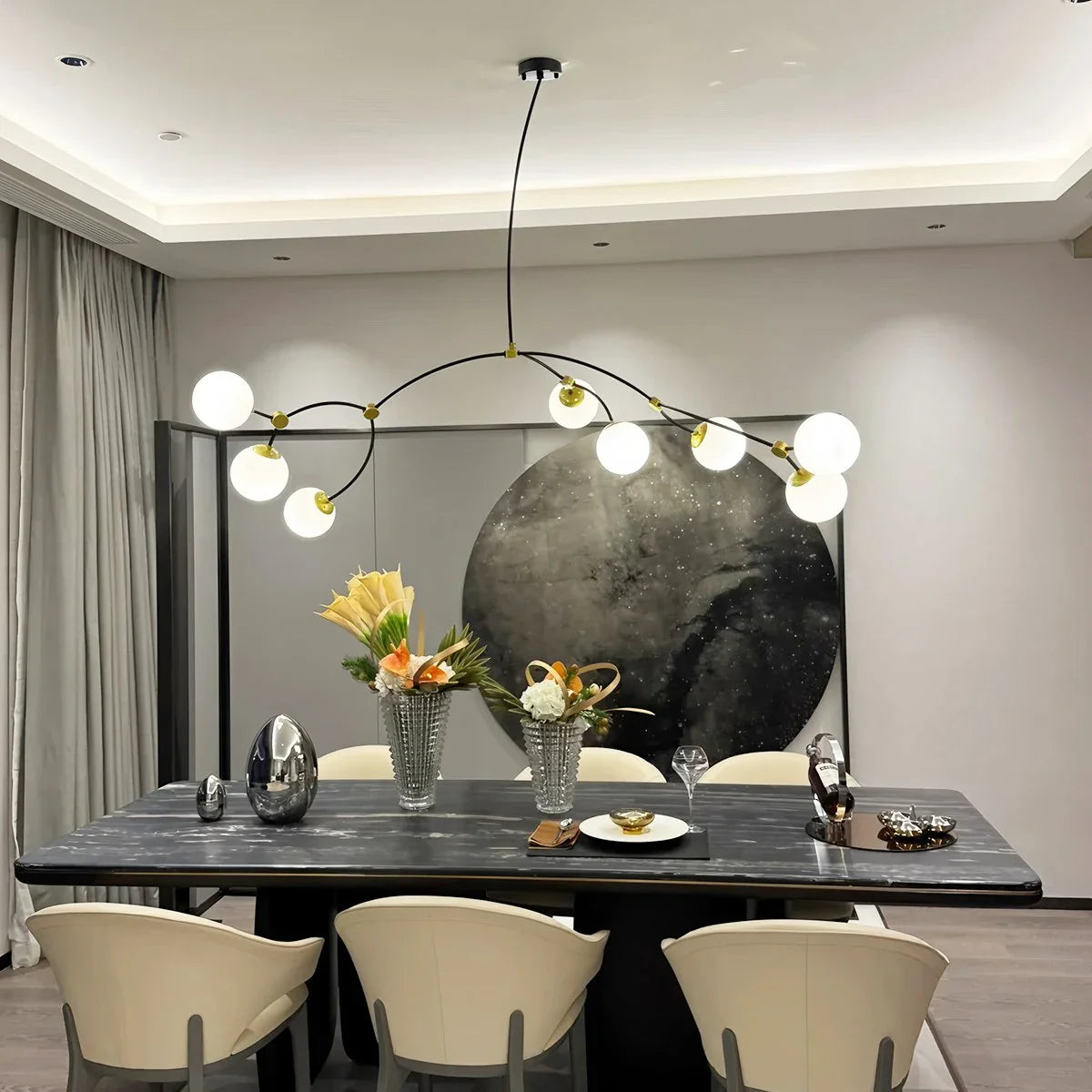 Minimalist Sputnik Globe Glass Chandelier