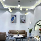 Minimalist Sputnik Globe Glass Chandelier