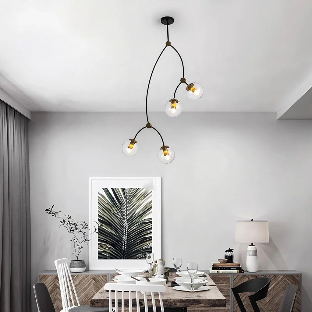 Minimalist Sputnik Globe Glass Chandelier