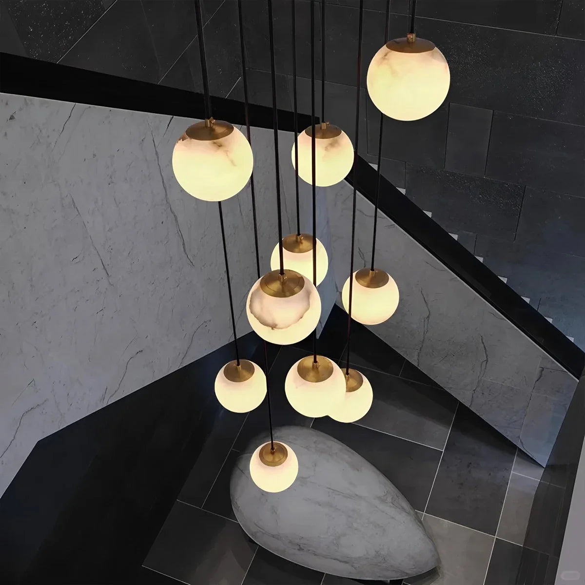 Modern Attic 3D Moon Celestial Chandelier