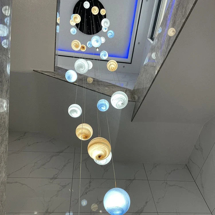 Modern Attic 3D Moon Celestial Chandelier