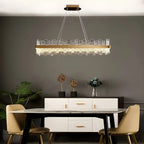 Modern Frosted Glass Crystal Chandelier