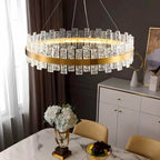 Modern Frosted Glass Crystal Chandelier