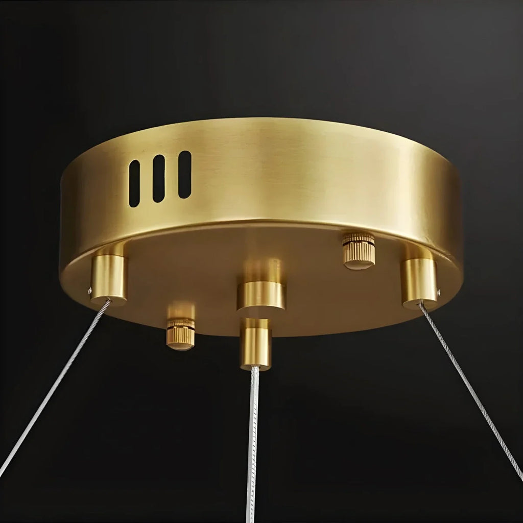 Modern Frosted Glass Crystal Chandelier