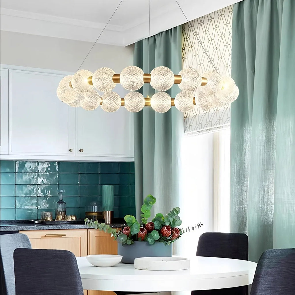 Modern Ring Pearl Chandelier for Living Room
