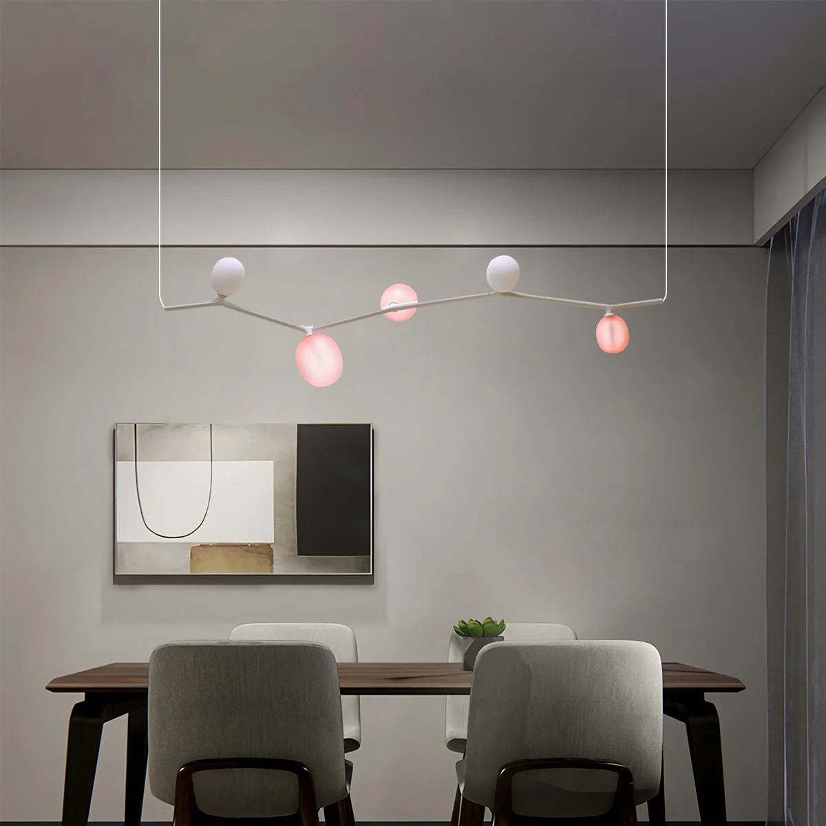 Nordic Creative Tree Branch Glass Chandelier