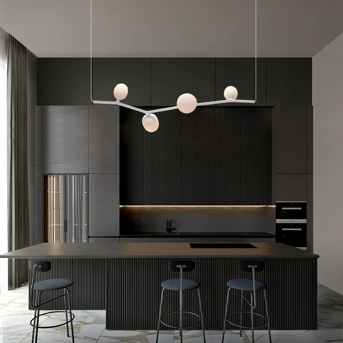 Nordic Creative Tree Branch Glass Chandelier