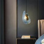 Peacock Blue Art Glass Chandelier for Dining Room