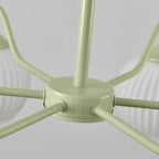 Ribbed Glass Matcha Chandelier