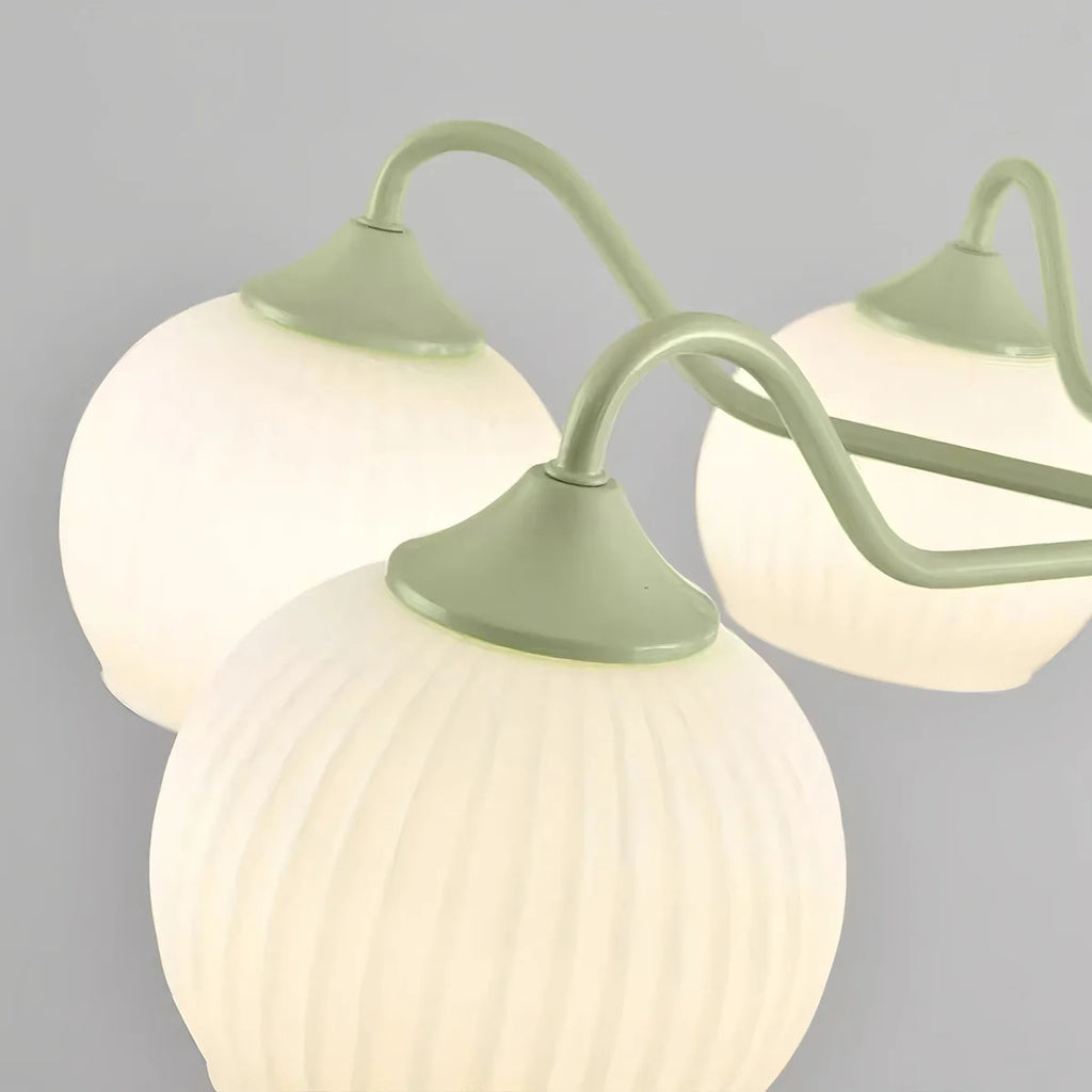 Ribbed Glass Matcha Chandelier