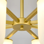 U-Shaped Milk Glass Chandelier