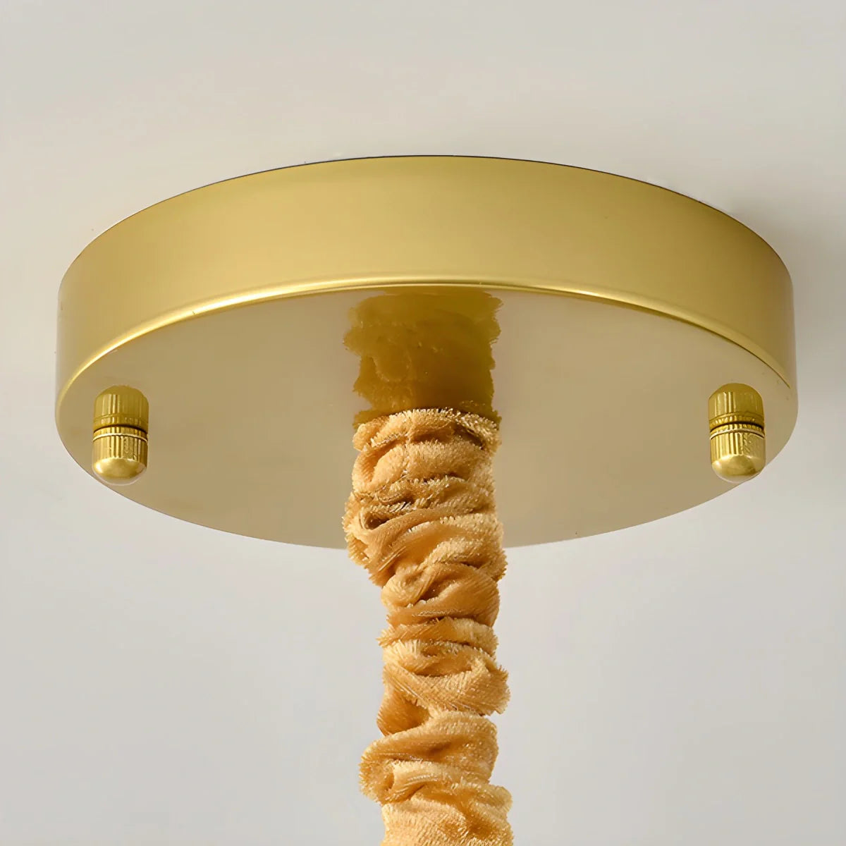 U-Shaped Milk Glass Chandelier