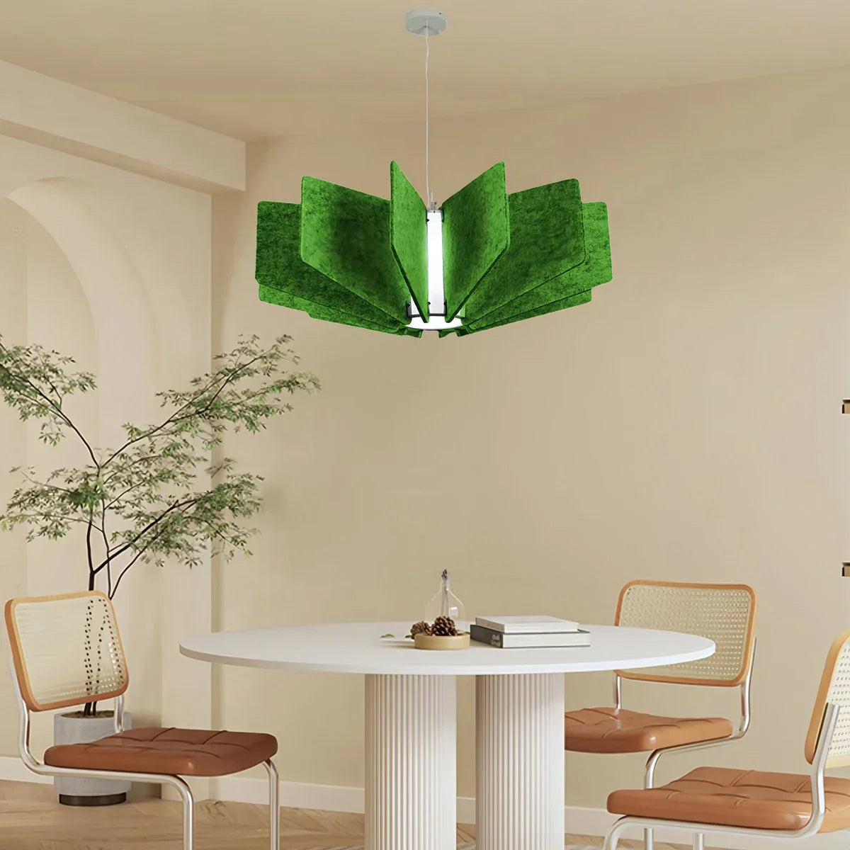 Wing Panel Acoustic Pendant Light for Living Room