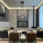 Wire Tiered Sculptural Chandelier