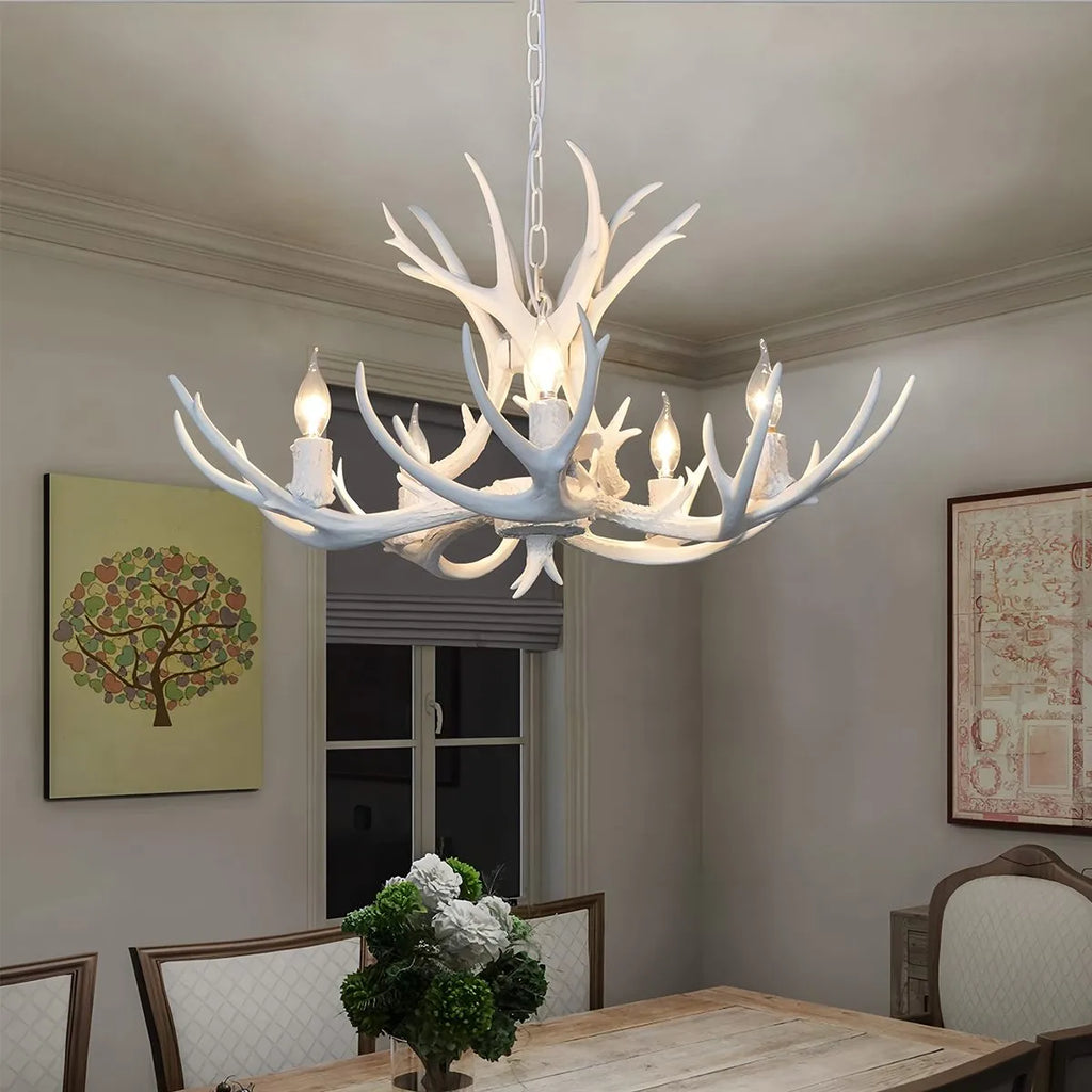 Antler Shape Resin Chandelier for Living Room