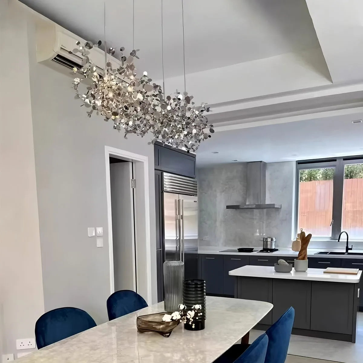 Argent/Gold Cloud Multi Pendant Chandelier