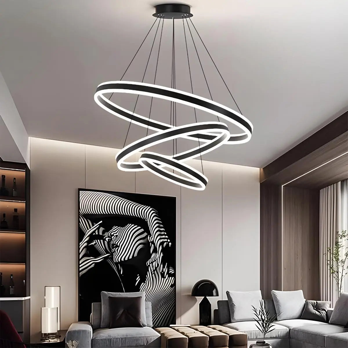 Circle Layered Living Room Chandelier