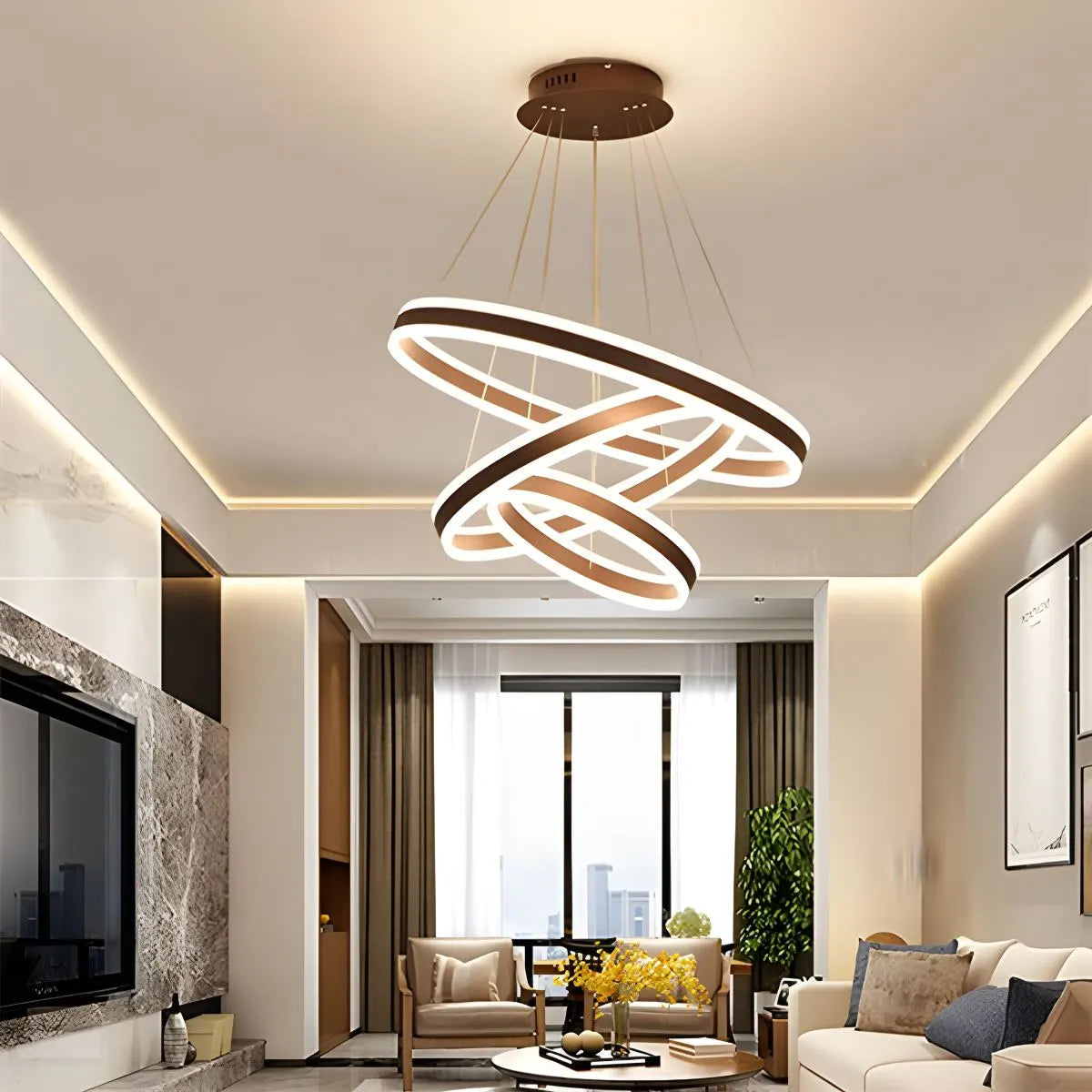 Circle Layered Living Room Chandelier