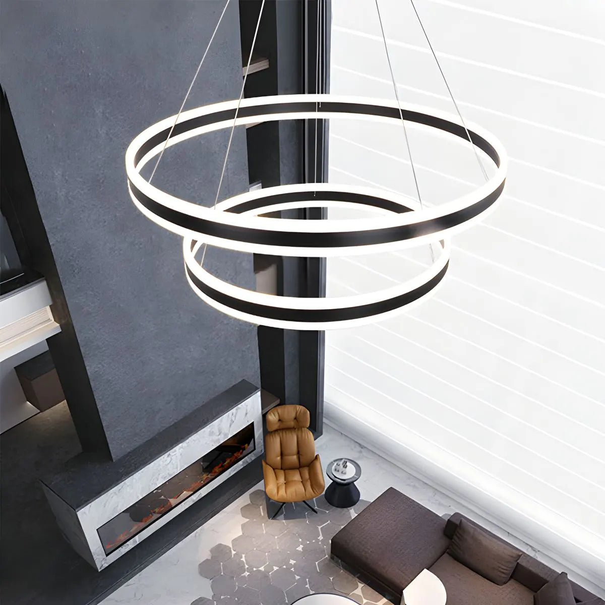 Circle Layered Living Room Chandelier