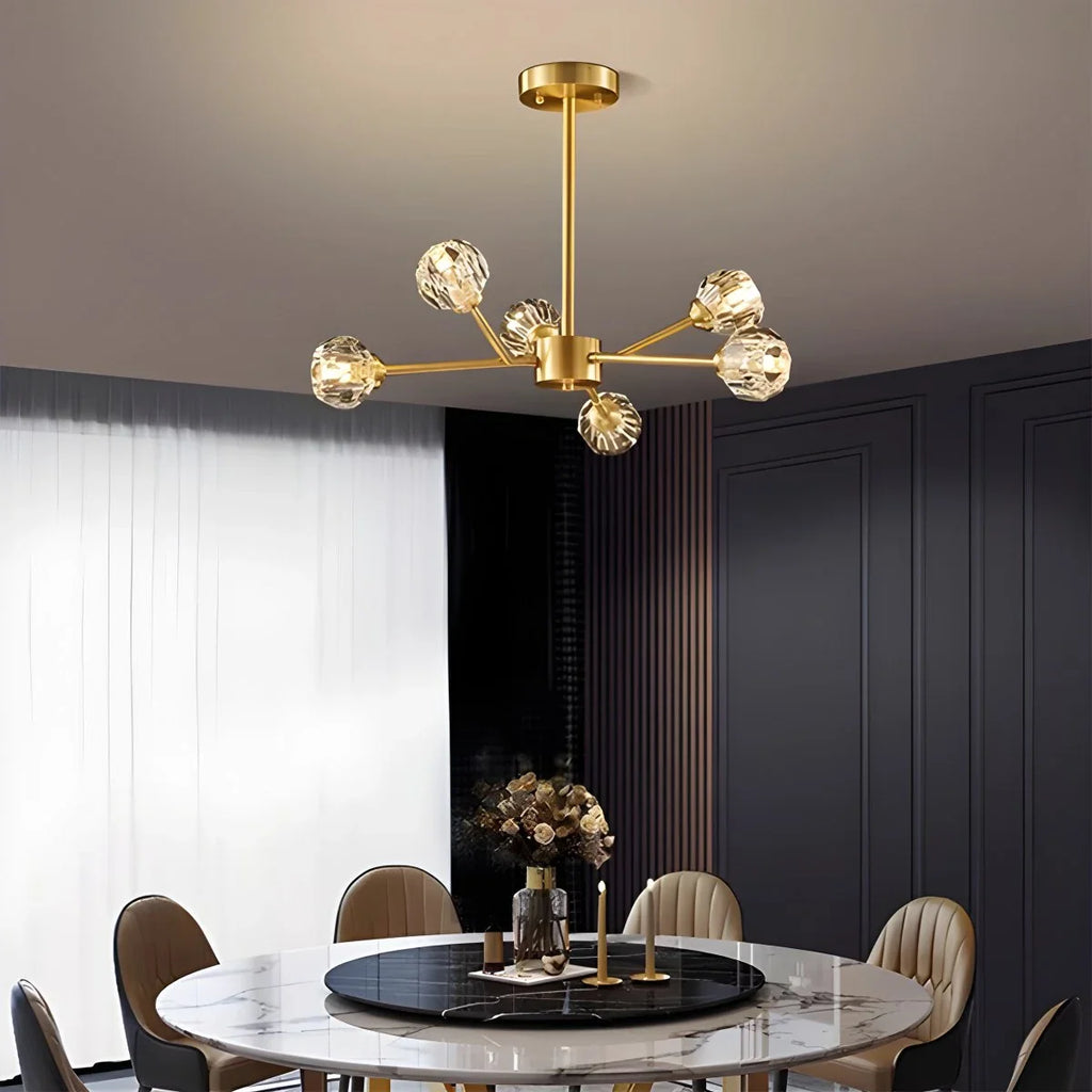Crystal Ball Round Cluster Chandelier