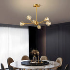 Crystal Ball Round Cluster Chandelier