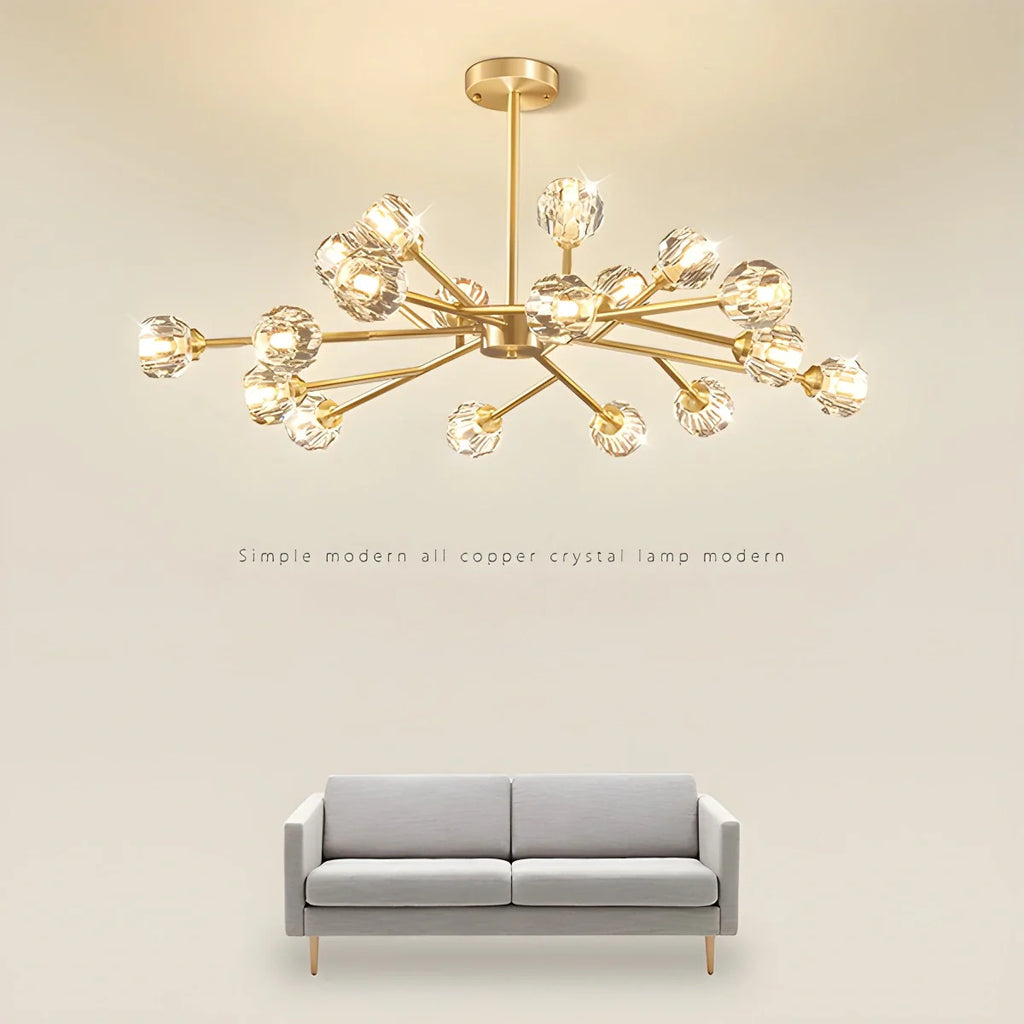 Crystal Ball Round Cluster Chandelier