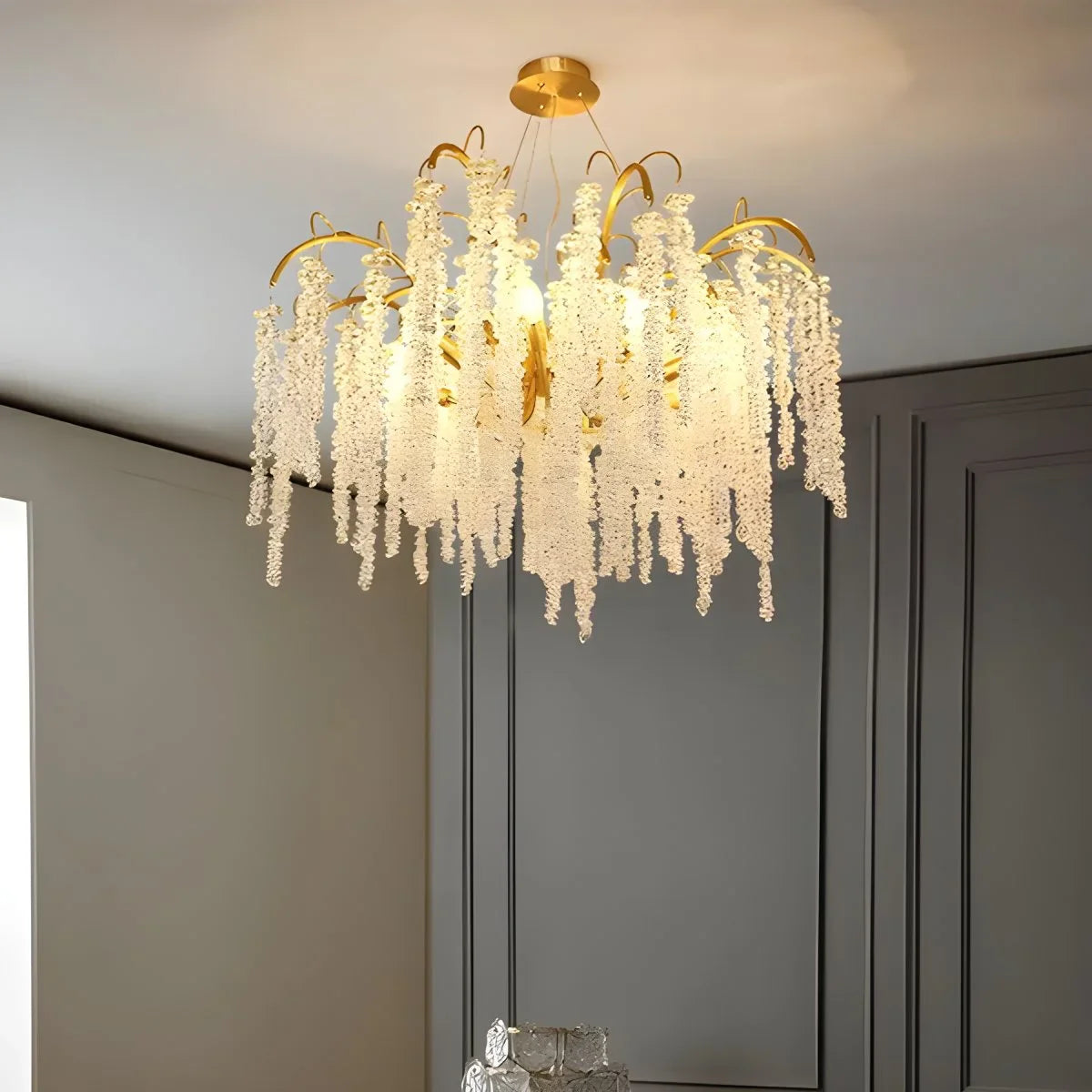 Crystal Tassel Chandelier for Living Room