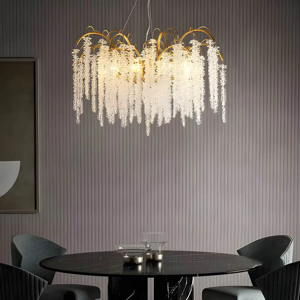 Crystal Tassel Chandelier for Living Room