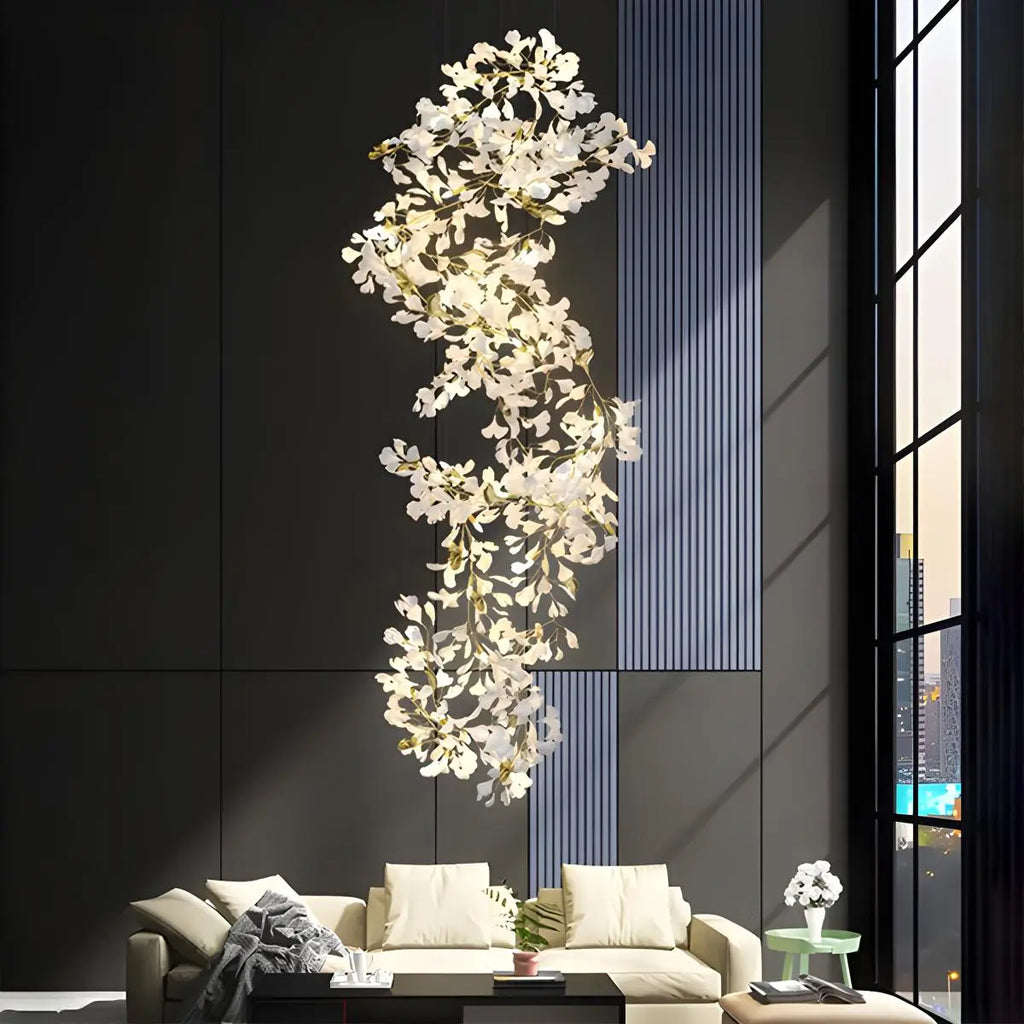 Large Ginkgo Leaf Chandelier