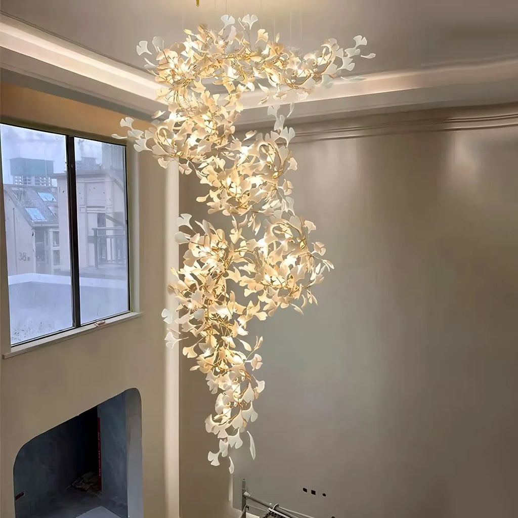 Large Ginkgo Leaf Chandelier