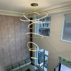 Large Tiered Ring Foyer Chandelier