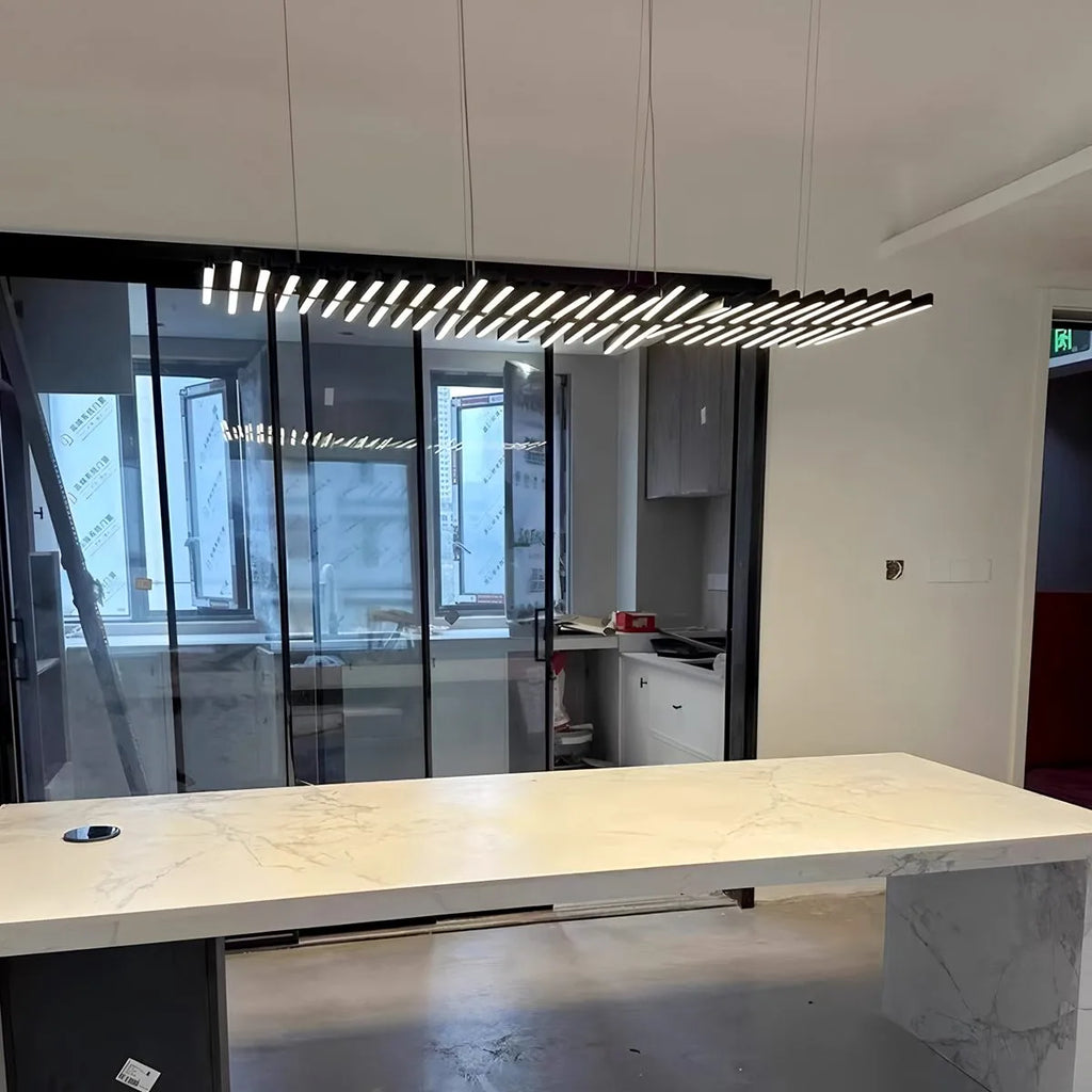 Linear Fish Bone Modeling Chandelier
