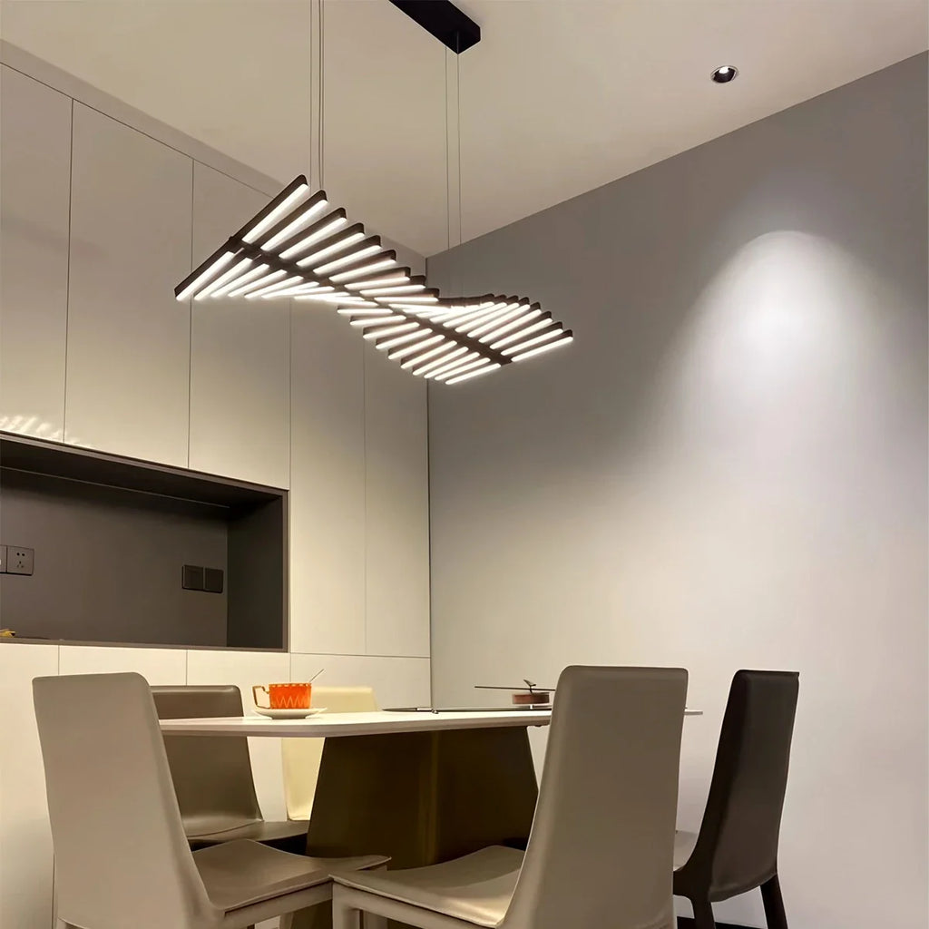 Linear Fish Bone Modeling Chandelier