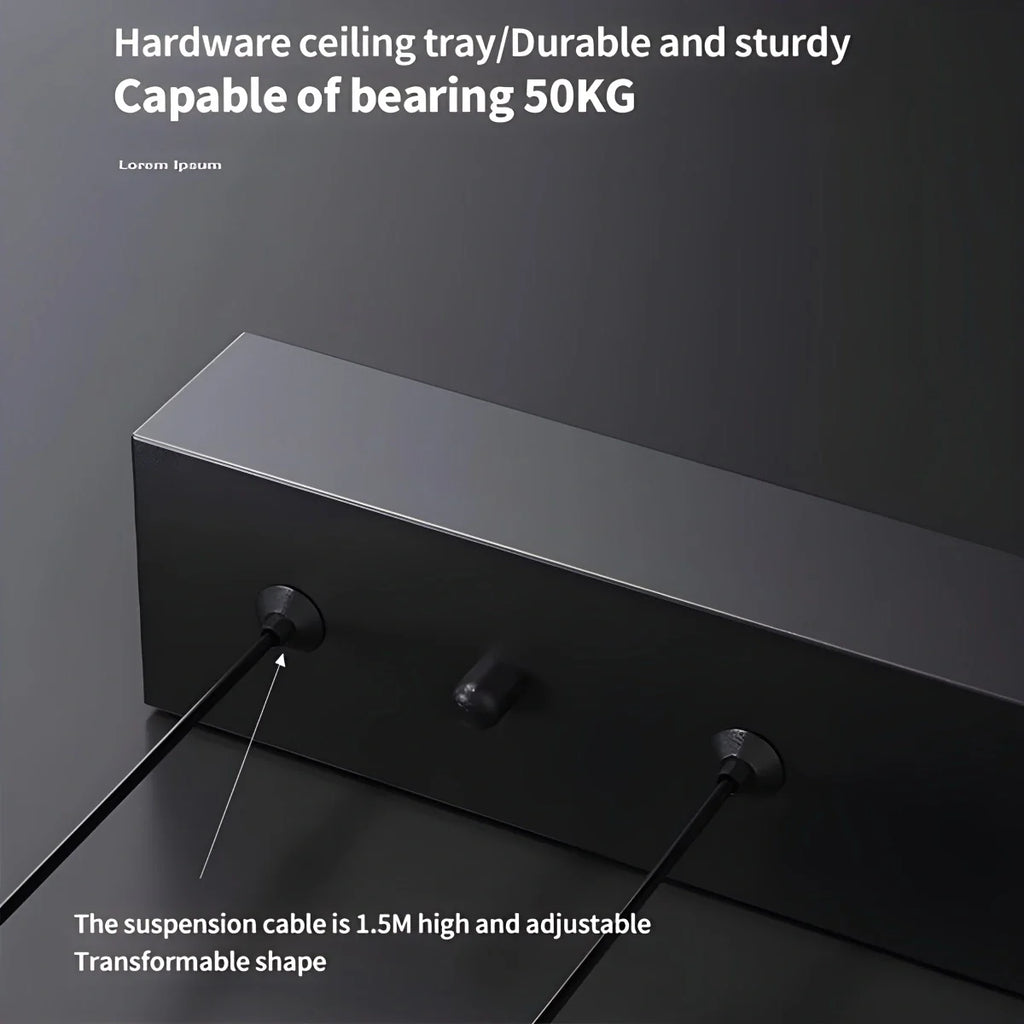 Tiered Black Square Pendant Lamp for Living Room