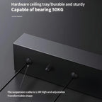 Tiered Black Square Pendant Lamp for Living Room