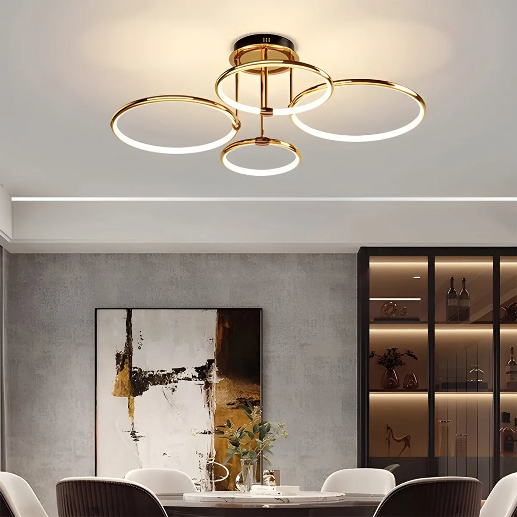 Metal Circular Chandelier Ceiling Lamp