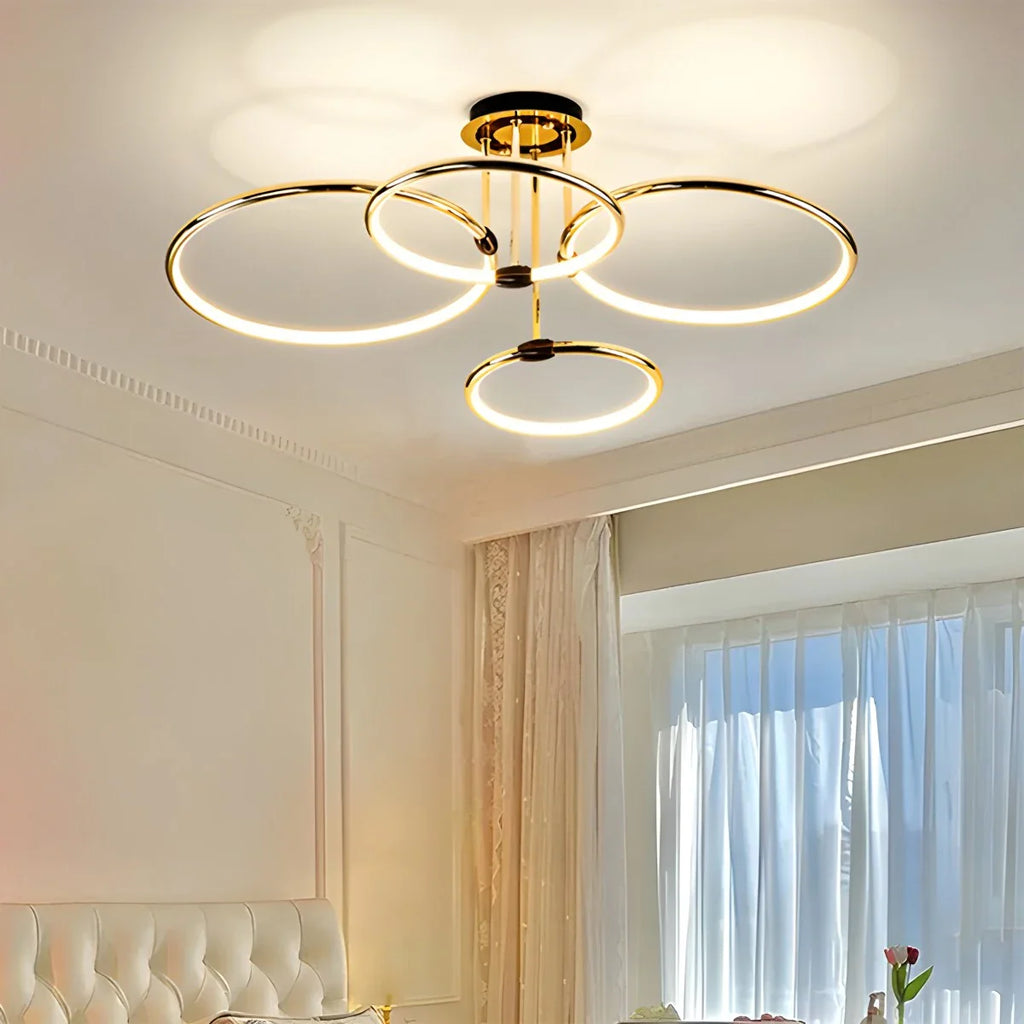 Metal Circular Chandelier Ceiling Lamp