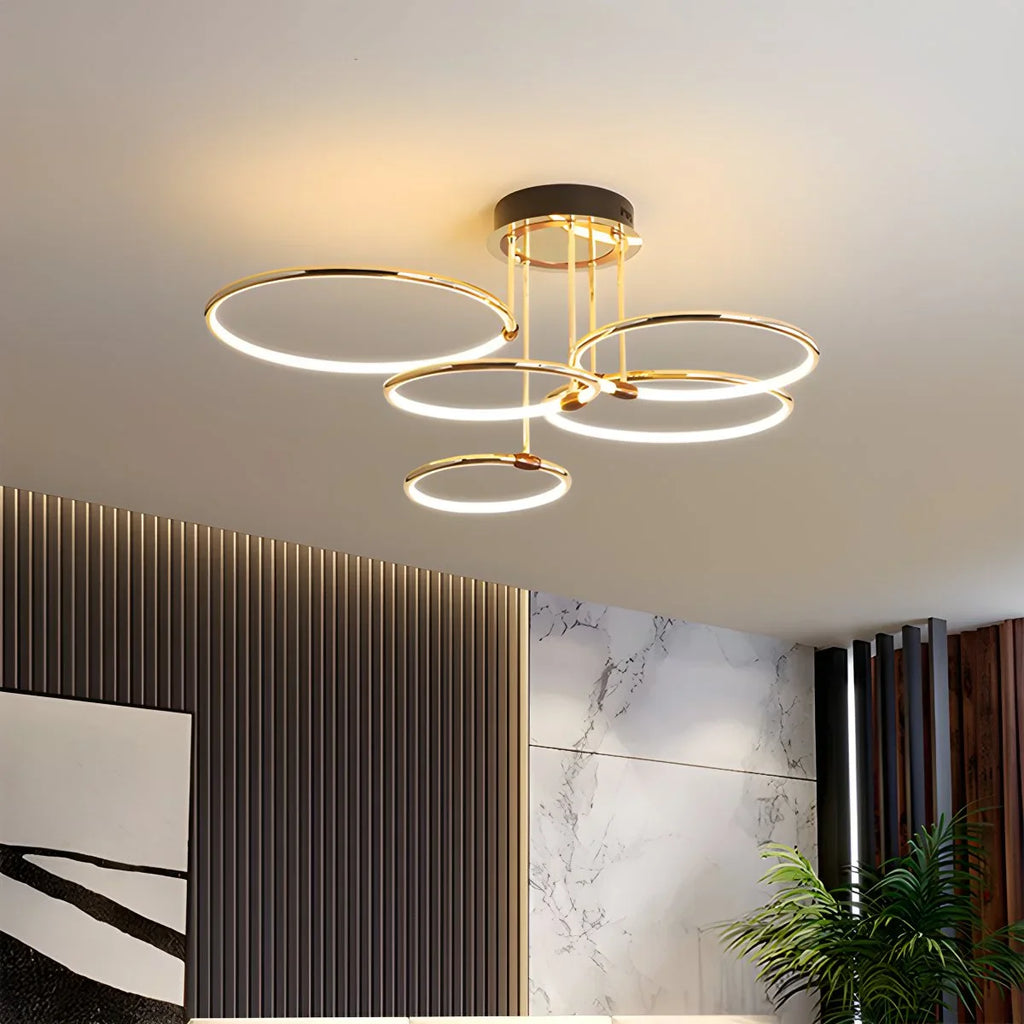 Metal Circular Chandelier Ceiling Lamp